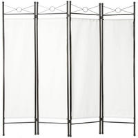 RAUMTEILER ,160 x 2,5 x 180 cm,weiß - Weiß, Metall (2.5/180/160cm) - tectake