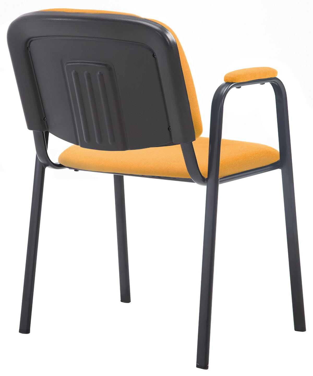 BESUCHERSTUHL Stoff orange - Schwarz/Orange, Textil/Metall (53/79/55cm) - CLP