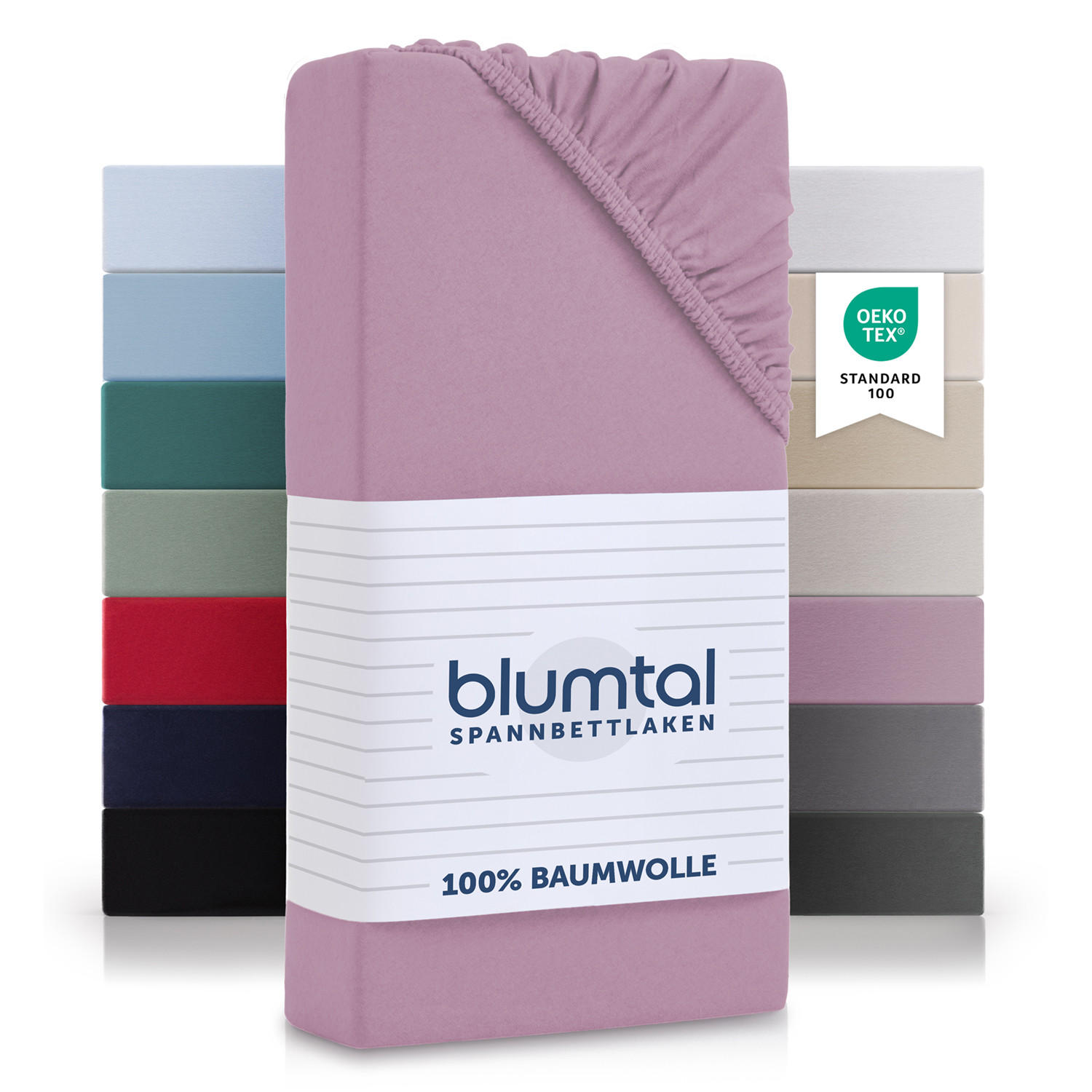 SPANNBETTLAKEN 2er Set 140/200/30 cm Mauve - Mauve, Textil (140/200cm) - Blumtal