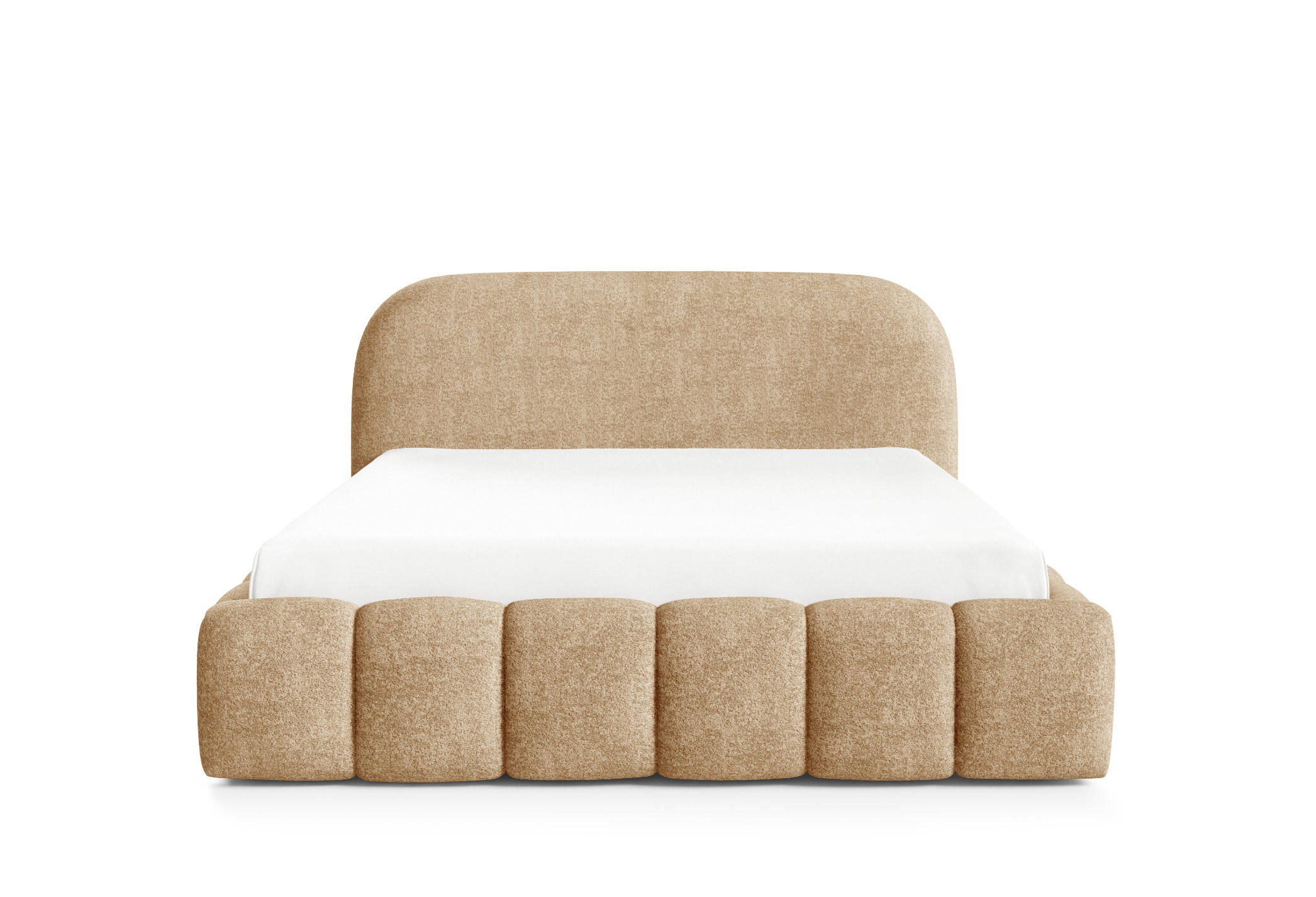 POLSTERBETT mit Stauraum 140x200 cm in Hellbraun - Hellbraun, Textil (140/200cm) - Home Collective