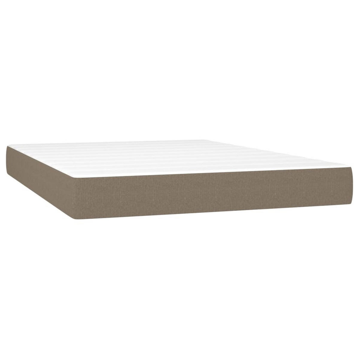 BOXSPRINGBETT Mit Matratze Taupe 140/190 Cm Stoff - Taupe, Textil (140/190cm) - vidaXL