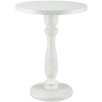 BEISTELLTISCH rund 50 cm Holz Antik Weiß - Weiß, Holz (50/50/60cm) - CLP