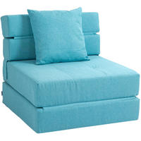 SCHLAFSESSEL 70/70/61 cm mit Liegefläche 70/174 cm – klappbar & platzsparend - Blau, Textil (70/61/70cm) - BEAOK