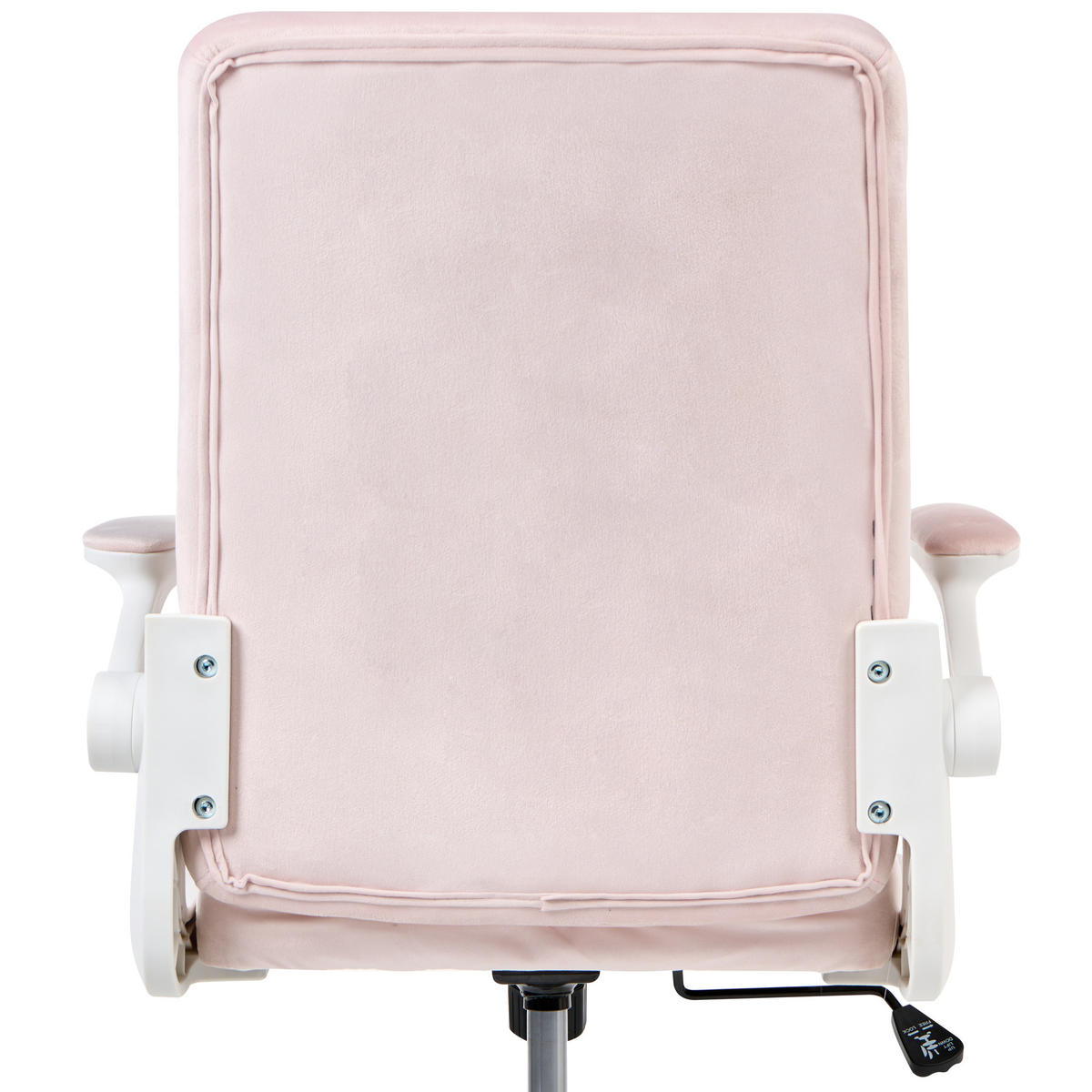 BÜROSTUHL Samtstoff Pastellrosa Dandy - Pink, Kunststoff/Textil (58/95/58cm) - Beliani