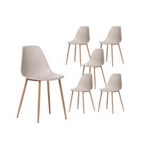 GARTENSTUHL Nina Beige 45 cm x 80 cm 6er-Set - Beige, Kunststoff (45/80/53cm) - Klast Home