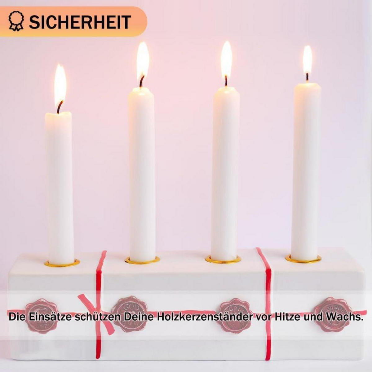 KERZENHALTER Set 36 Stück Gold - Goldfarben, Metall (2.2/1.9/2.2cm)