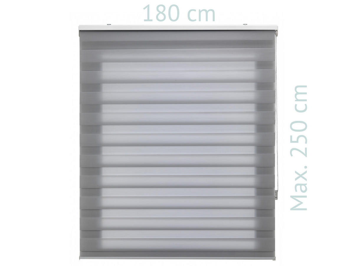 ROLLO Polyester Transluzent Grau 180x250 - Grau, Textil (180/250/1cm) - Purline