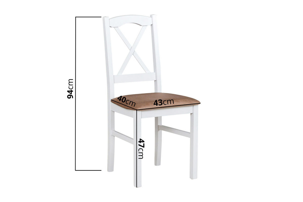 STUHL Nilo 11 (6er Set) - Schwarz, Holz (43/94/40cm) - Leaf Design