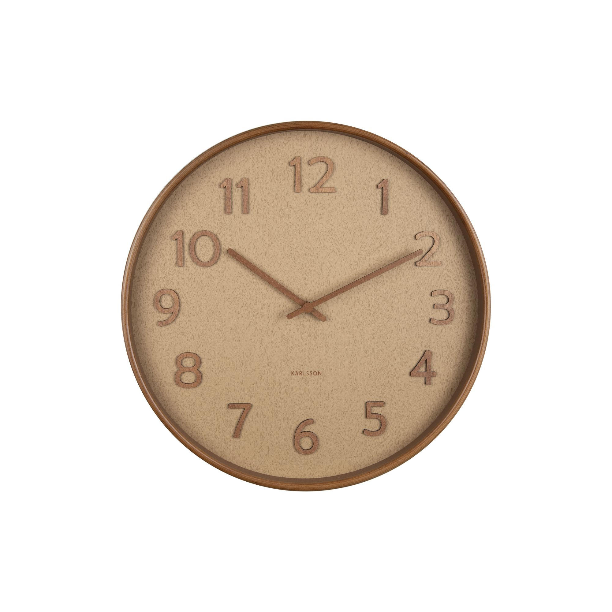 WANDUHR Pure Braun 40/40/4.5 cm - Braun, Holz (40/4.5/40cm) - Karlsson