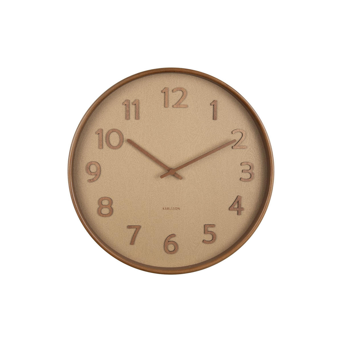 WANDUHR Pure Braun 40/40/4.5 cm - Braun, Holz (40/4.5/40cm) - Karlsson