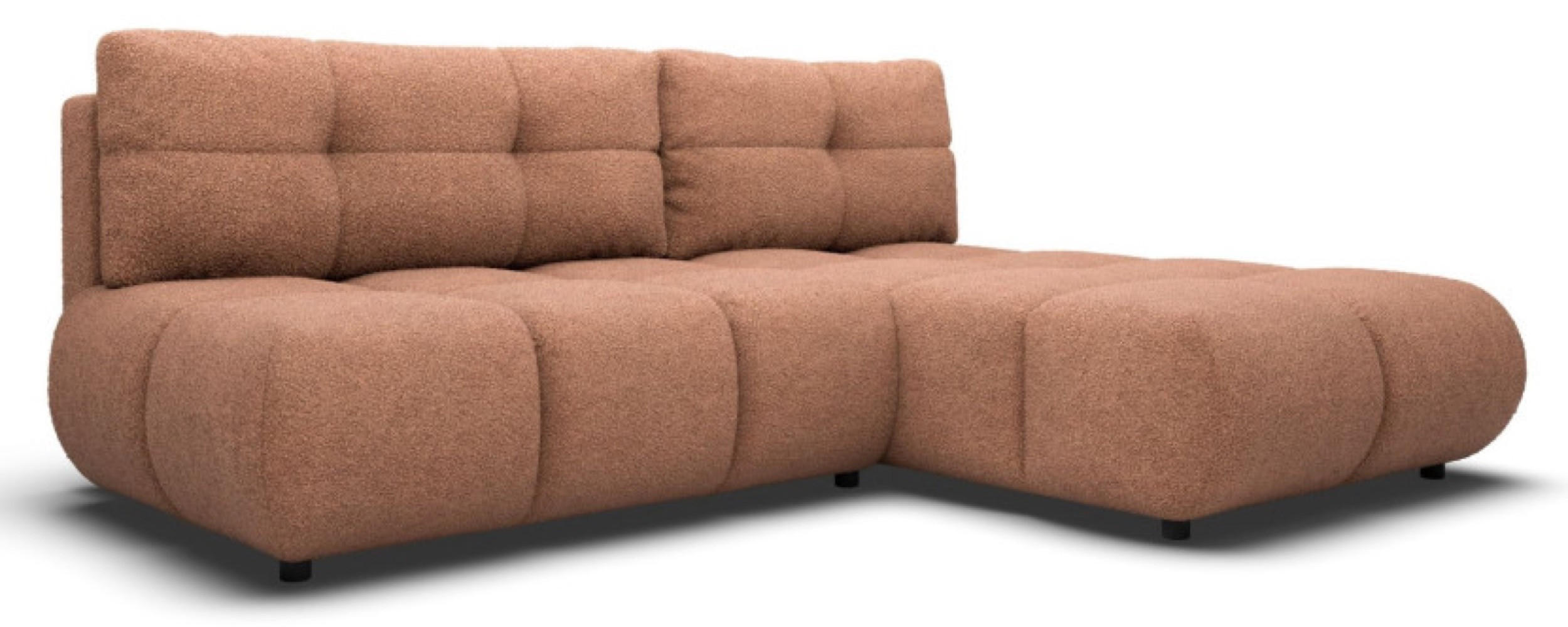 ECKSOFA Ceglasty MILA Ausziehbar Rechts Ohne Armlehnen - Orange, Textil (177/230cm) - Sepro Meble