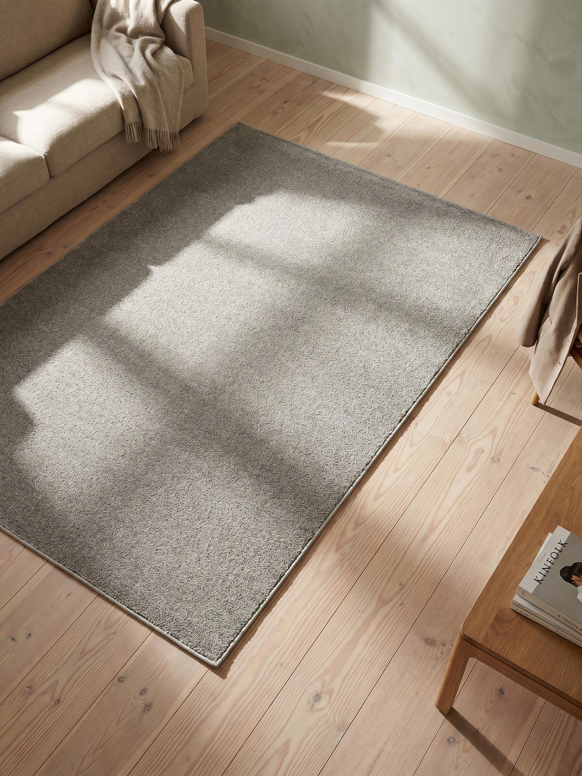 TEPPICH Kurzflor MAIN in Creme, einfarbig, 240 x 340 cm - Beige, Textil (340/240cm) - KADIMA DESIGN