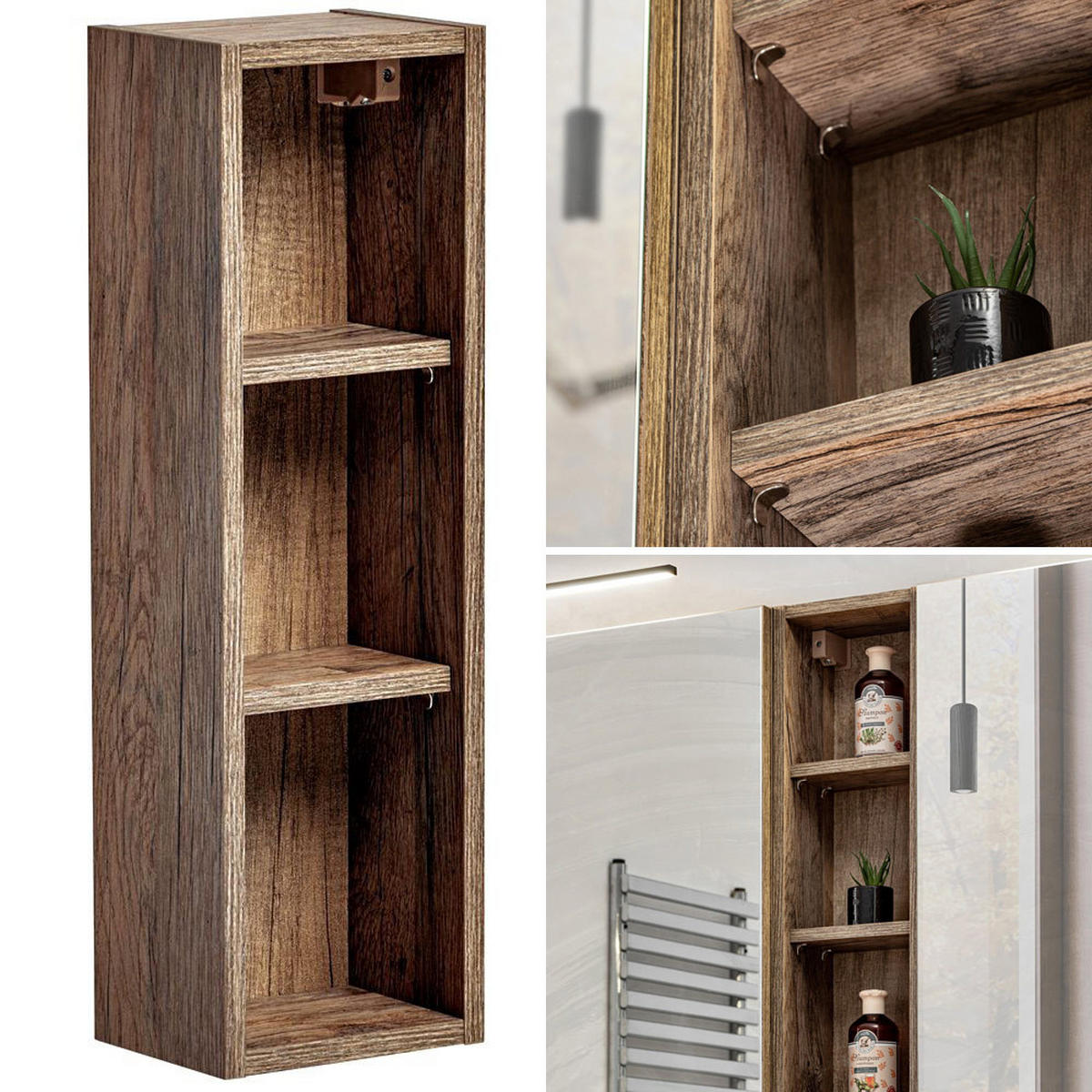 BADMÖBEL-SET 13-TLG. Puebla-56 - Beige, Holzwerkstoff (270/200/46cm) - Lomado