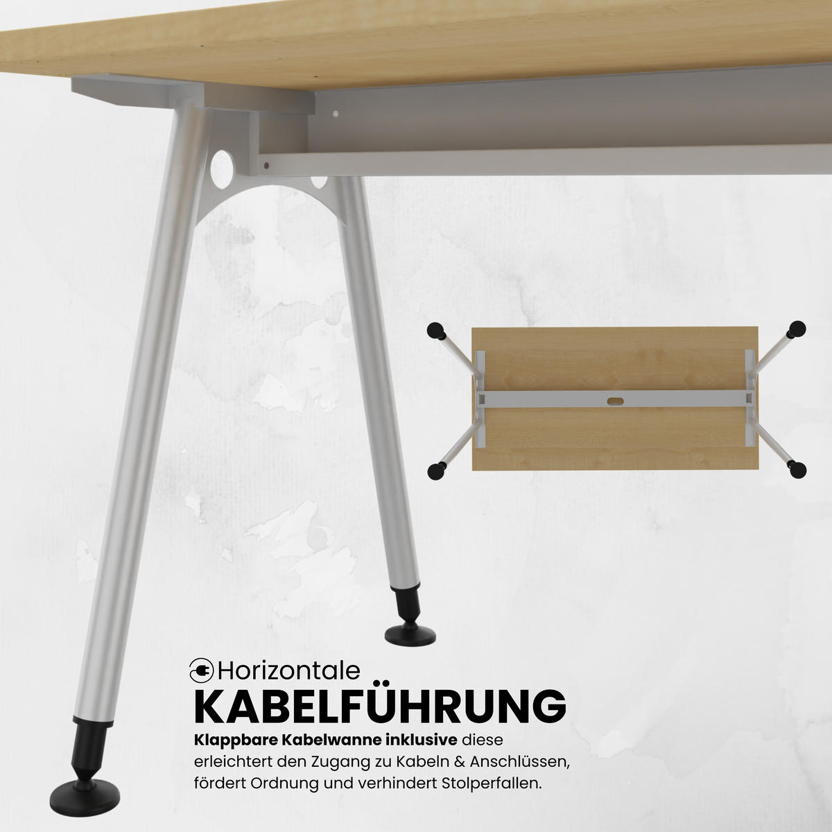 SCHREIBTISCH Serie-A 80/80/74 cm in Wildeiche - Wildeiche, Holzwerkstoff (80/80/74cm) - bümö