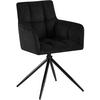 ARMLEHNENSTUHL Stoff Schwarz - Schwarz, Textil/Metall (59/87/59cm) - CLP