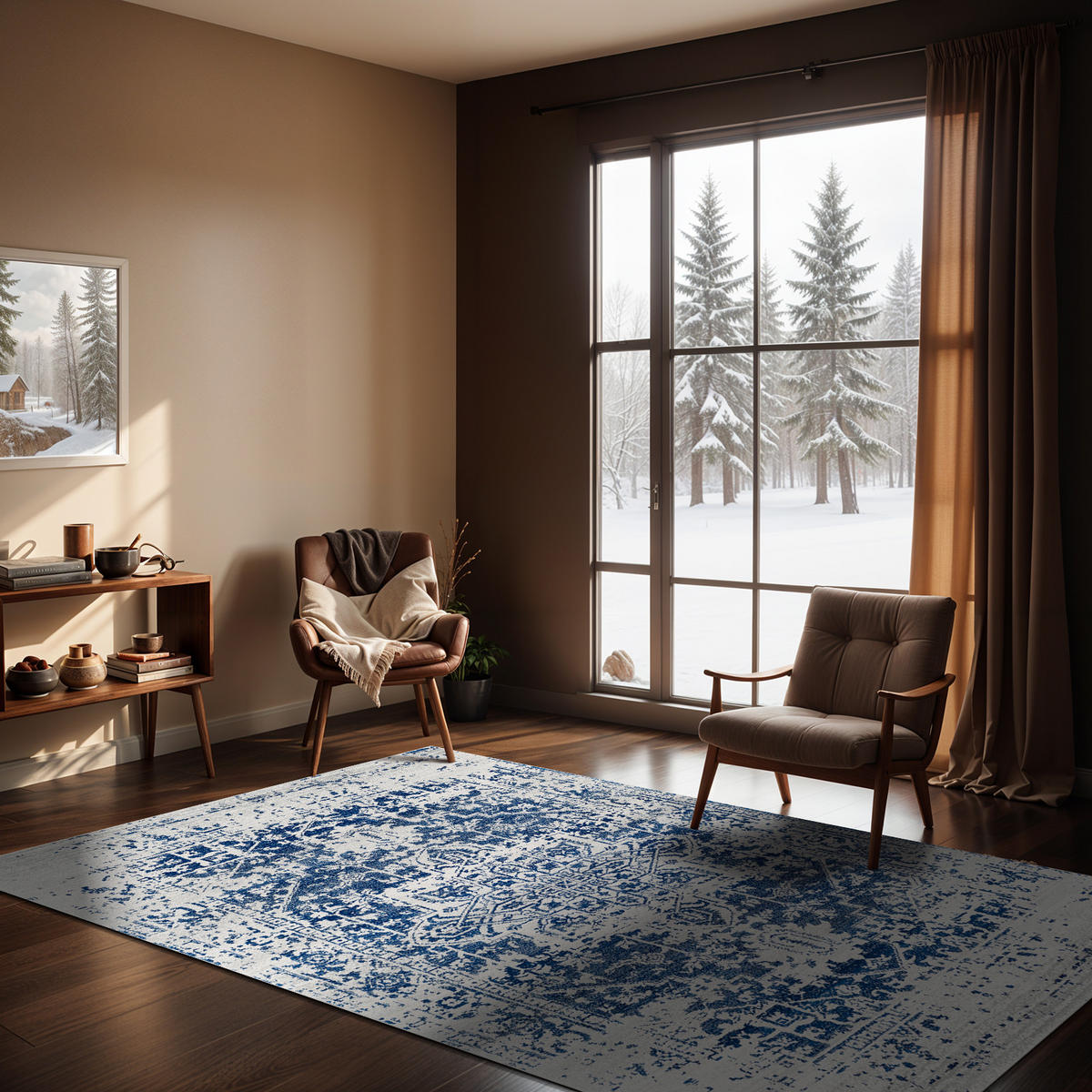 VINTAGE-TEPPICH 200/275 cm Blau - Blau, Naturmaterialien/Textil (200/275cm) - LIVABLISS