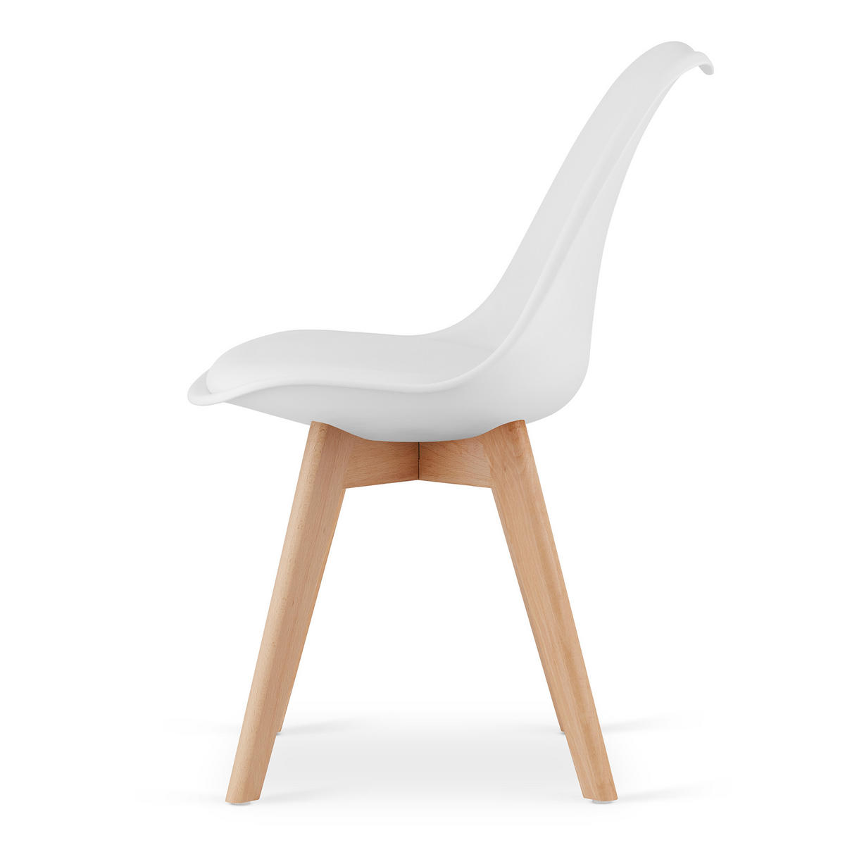 ESSZIMMERSTUHL Lars (2er Set) - Weiß/Naturfarben, Holz/Textil (49/82/49cm) - Home Collective