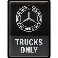 BLECHSCHILD 30/40 cm Daimler Truck Trucks Only - Multicolor, Metall (30/40/0.2cm) - Nostalgic-Art