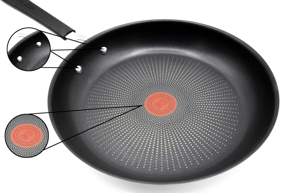 PPFANNEN-SET E30 Jamie Oliver Silber 4-Teilig - Silberfarben, Keramik/Metall - Tefal