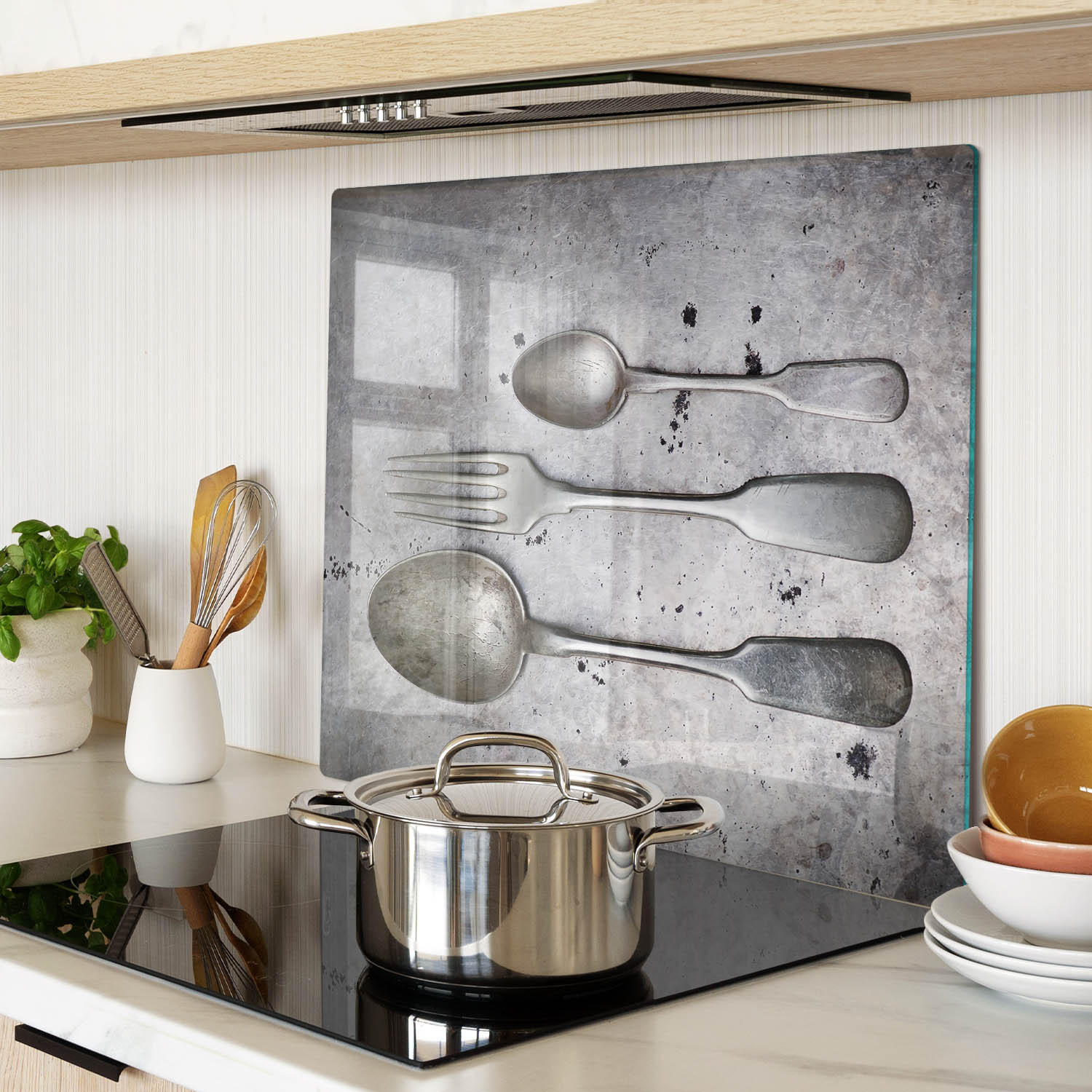 GLASPLATTE 60x52 cm Besteck - Silberfarben, Glas (60/0.4/52cm) - TULUP