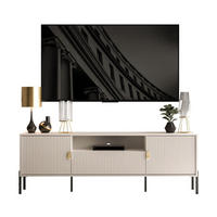 TV Rack DALIA 180 cm - Kaschmir/Goldfarben, Holzwerkstoff (179/58/40cm) - Lookway