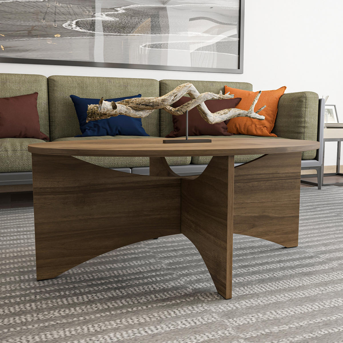 COUCHTISCH Solo Nussbaum - Braun, Holzwerkstoff (100/70/42cm) - Decorotika