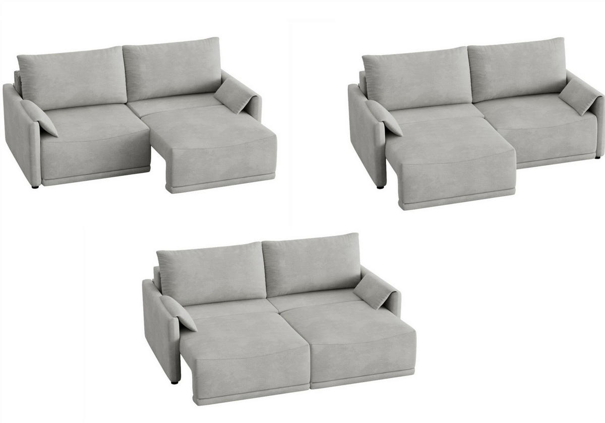 SCHLAFSOFA Mirena - Blaugrau, Holzwerkstoff/Textil (215/100/112cm) - Fun Möbel