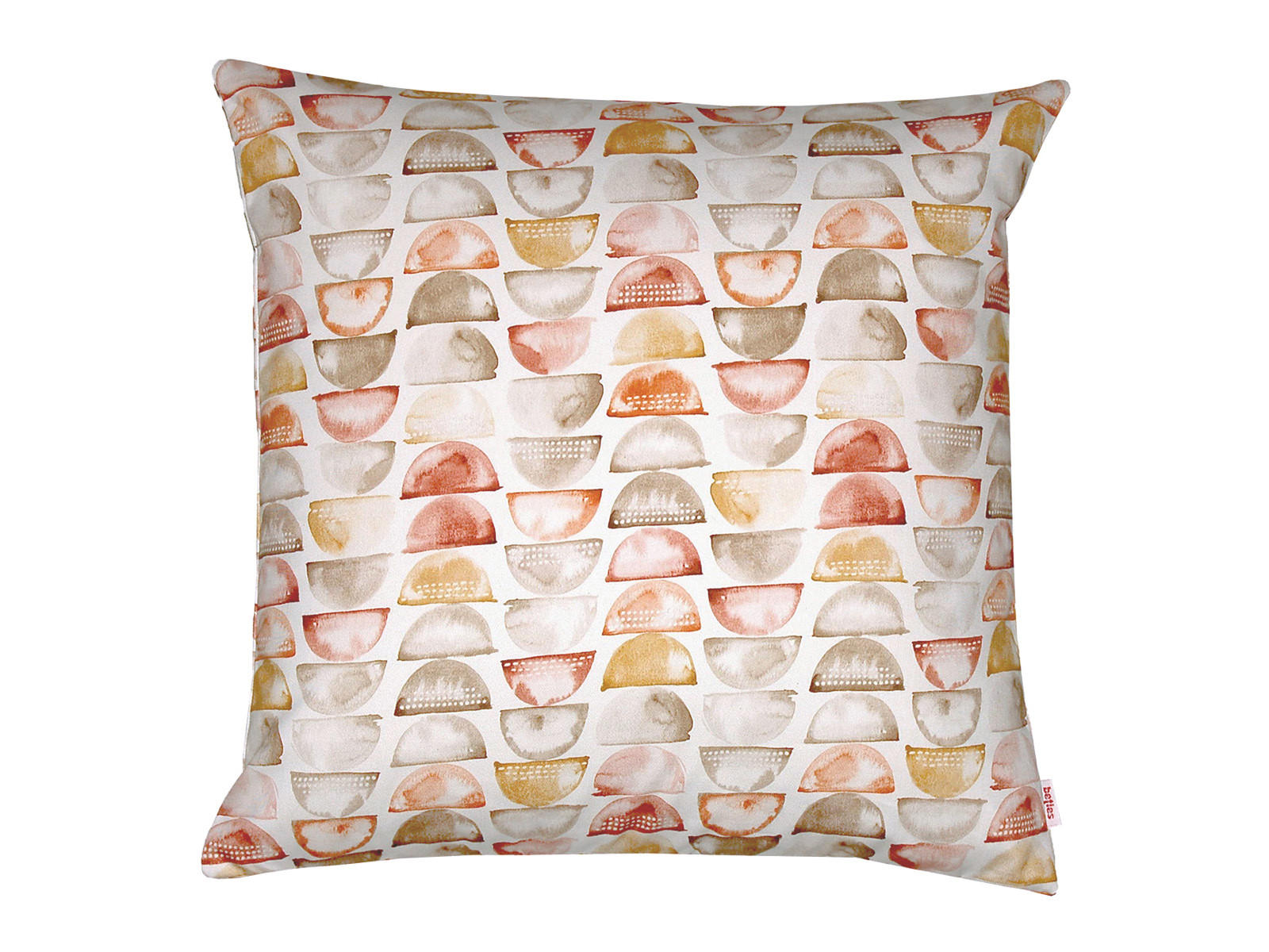KISSENHÜLLE Ubuntu erdton 100% Baunwolle 50/50 cm - Taupe/Currygelb, Textil (50/50cm) - beties Heimtextil