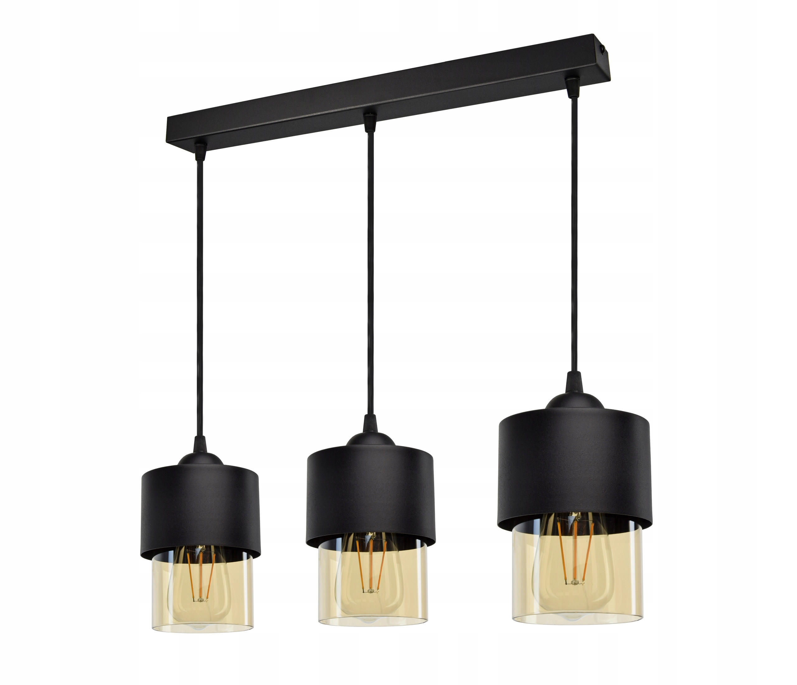 PENDELLEUCHTE Hege - Transparent/Schwarz, Glas/Metall (12/55/80cm) - kiki design