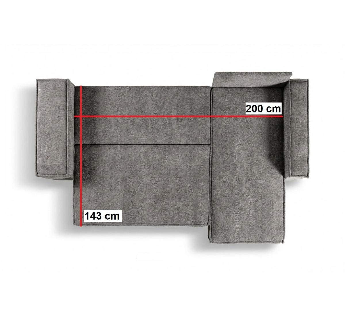 ECKSOFA mit Schlaffunktion COLINS - Bouclé-Stoff Dunkelgrau - Inkl. 2 Hocker - Dunkelgrau, Textil (259/153cm) - Bettso