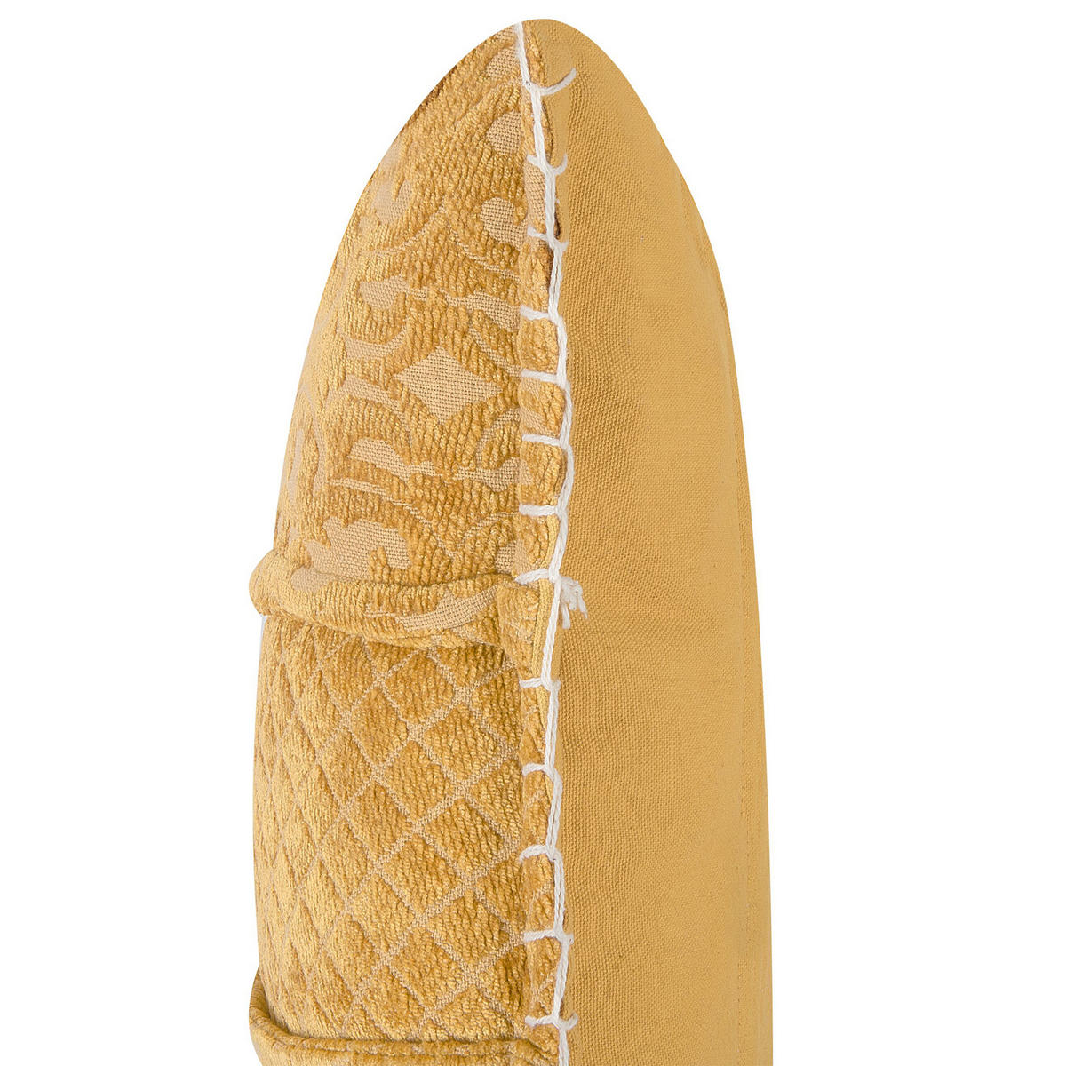 DEKOKISSEN 2er-Set Senfgelb 45/45 cm Kavalam - Dunkelgelb, Naturmaterialen/Textil (45/45cm) - Beliani