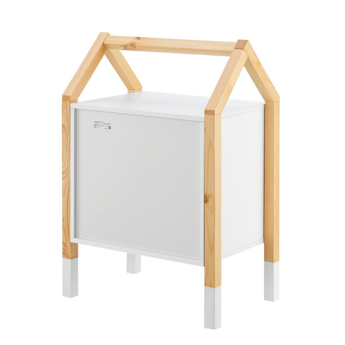 NACHTTISCH Enny mit 2 Schubladen Kinder - Weiß, Holz (30/55/46cm) - Juskys