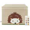 AUFBEWAHRUNGSBOX mit Deckel 65L, faltbar - Beige/Braun, Textil (51/36cm) - Bieco Spielwaren