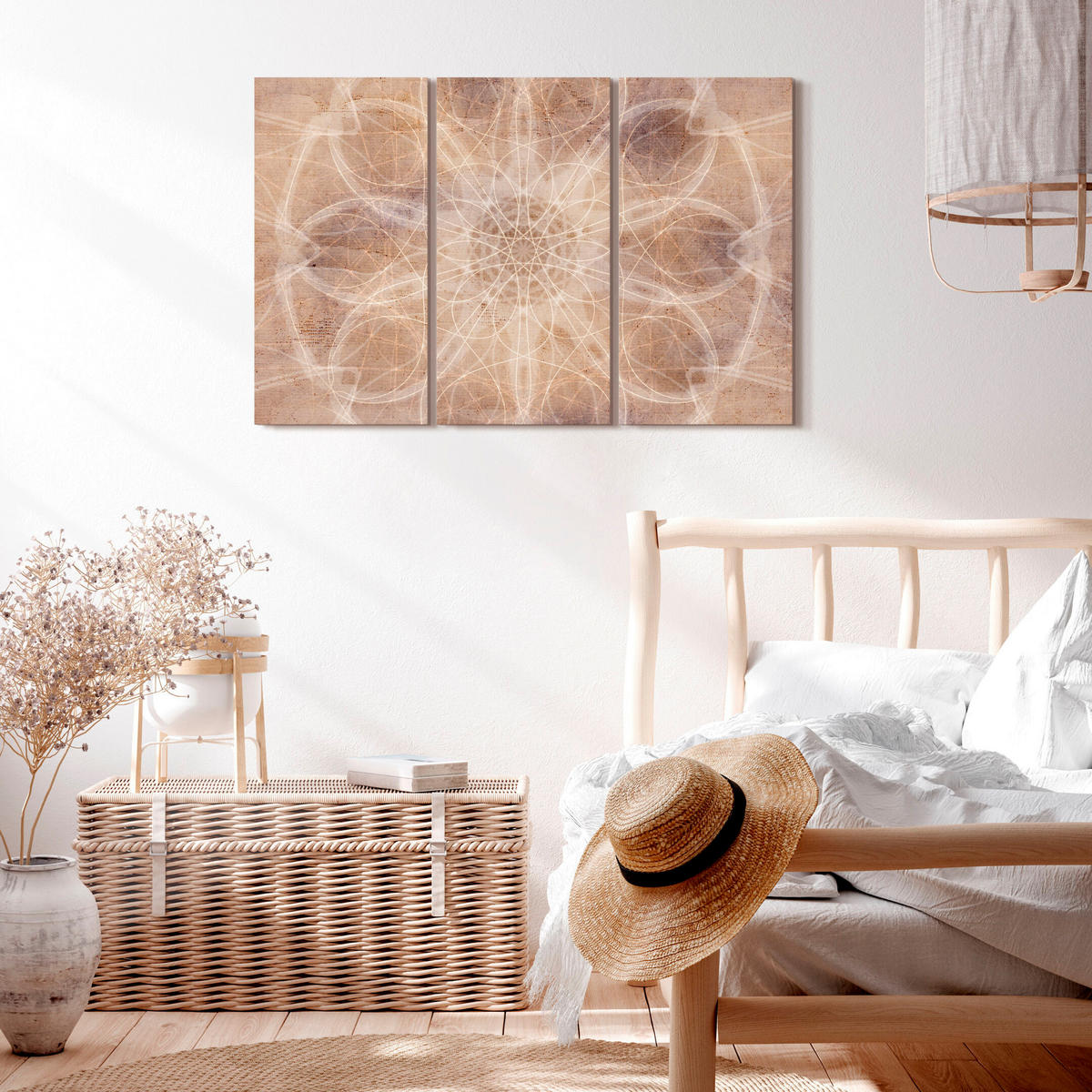 LEINWANDBILD Boho 3-tlg. 90x60 cm - Multicolor, Holz (90/60cm) - LUMASOUL