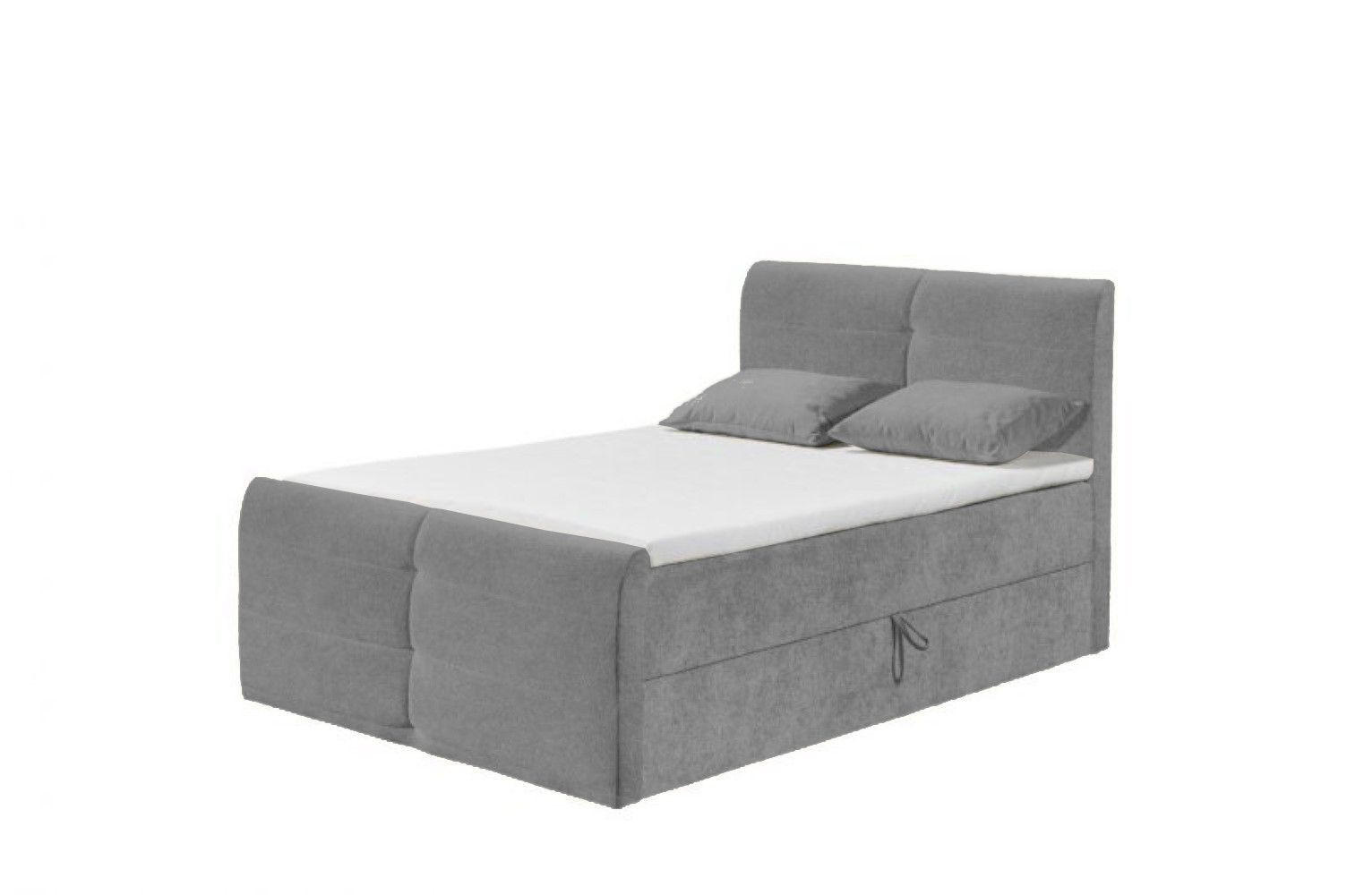 BOXBETT 120x200 inkl. Topper und Bettkasten - Beige/Grau, Holz/Kunststoff (120/200cm) - ed exciting design