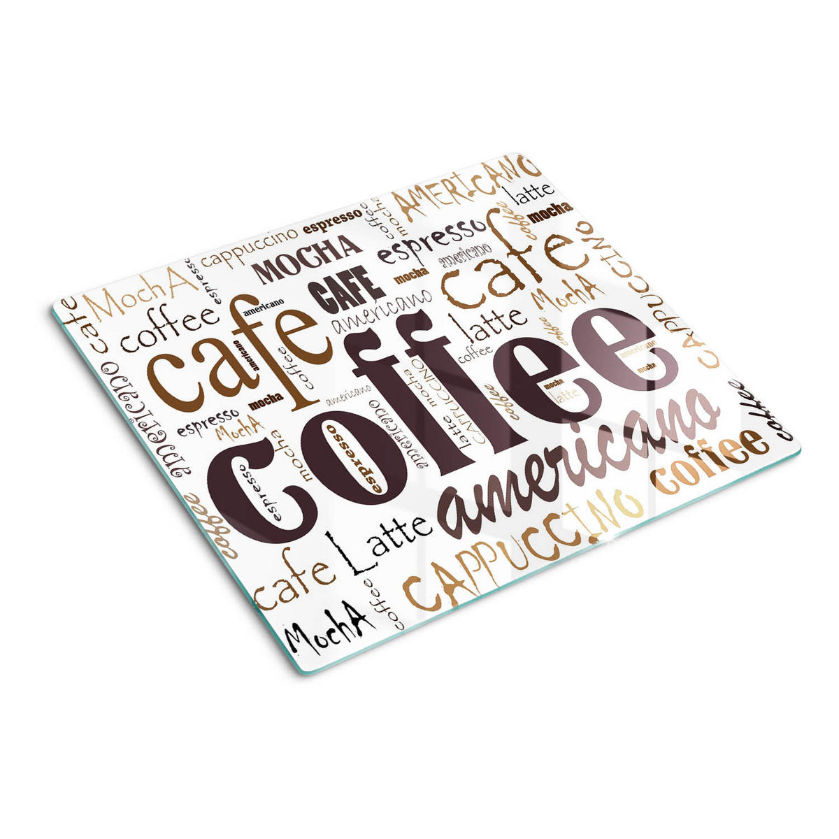 GLASPLATTE 60x52 cm Kaffee - Braun, Glas (60/0.4/52cm) - TULUP