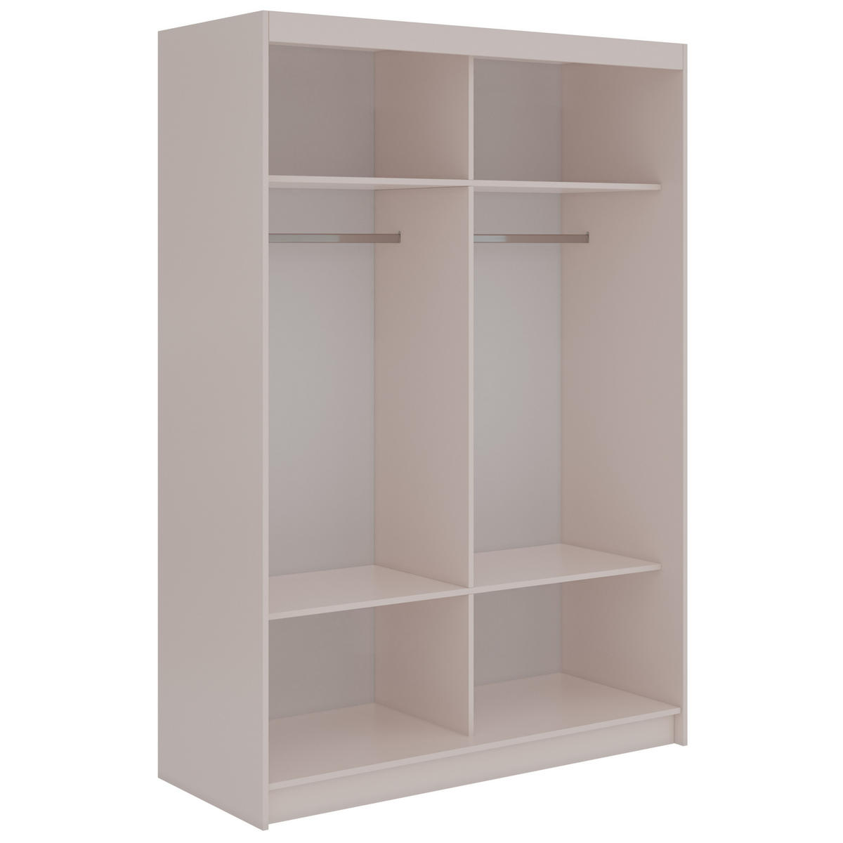 SCHWEBETÜRENSCHRANK mit Lamellen LUMOS - 150 - Kaschmir und Eiche Artisan - Kaschmir/Alufarben, Holzwerkstoff/Metall (150/216/61cm) - MKS