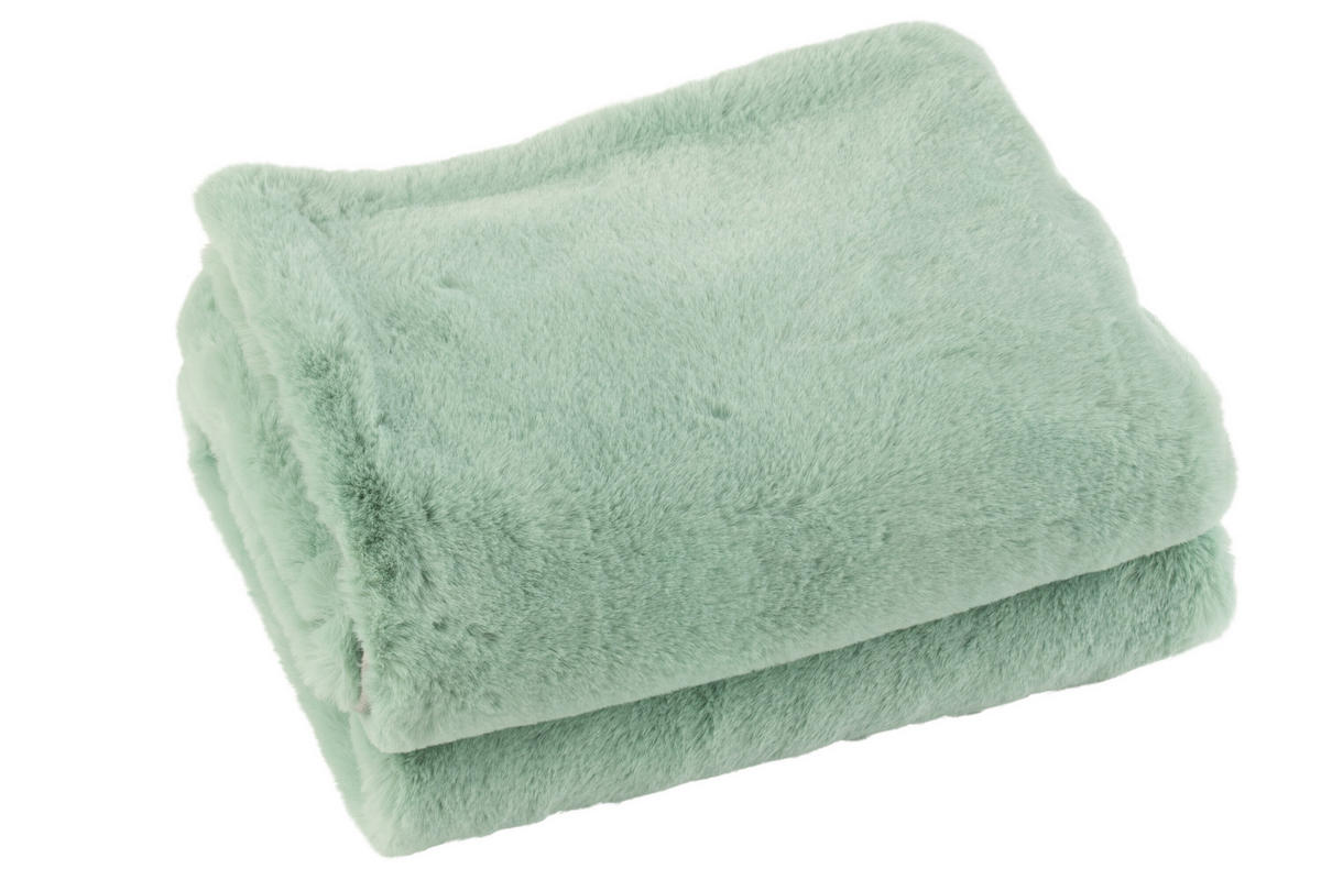 PLAID CUTIE - Textilwaren - Mint - 180/130/3 cm - Mintgrün, Textil (130/180cm) - J-Line