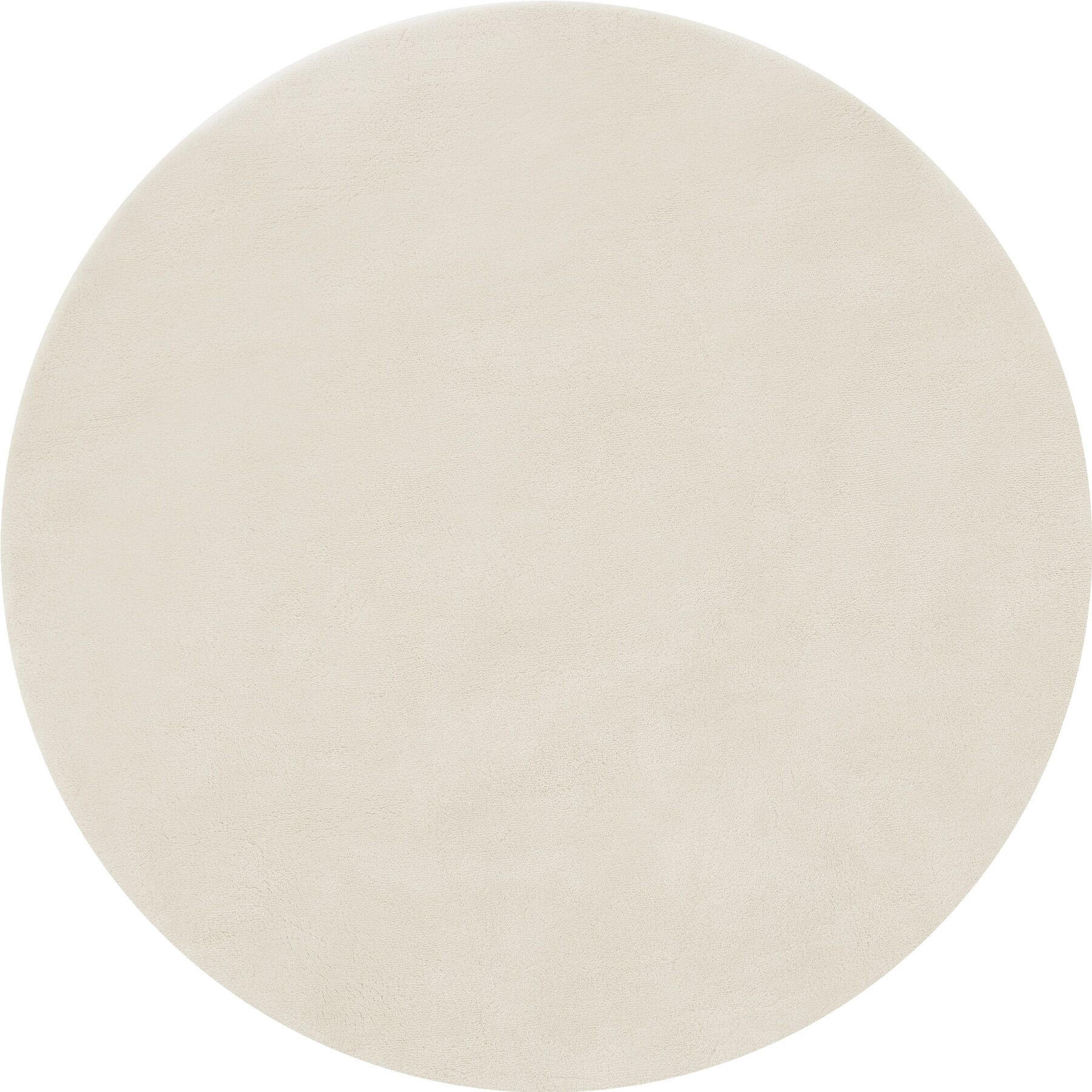 KURZFLORTEPPICH Soft Zone,rutschfeste Unterseite,creme - Creme, Kunststoff (120/120cm) - tectake