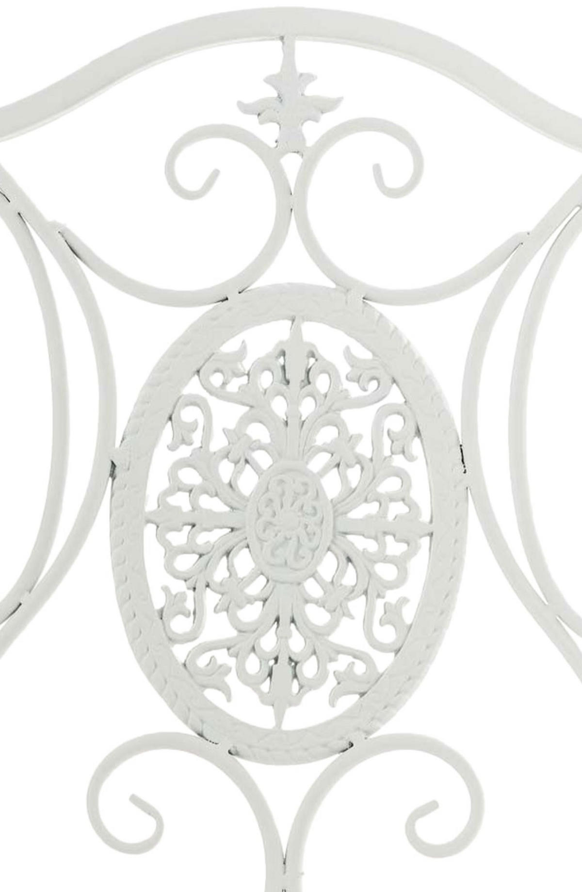 GARTENKLAPPSTUHL 2er Set Metall Weiß - Weiß, Metall (42/91/49cm) - CLP