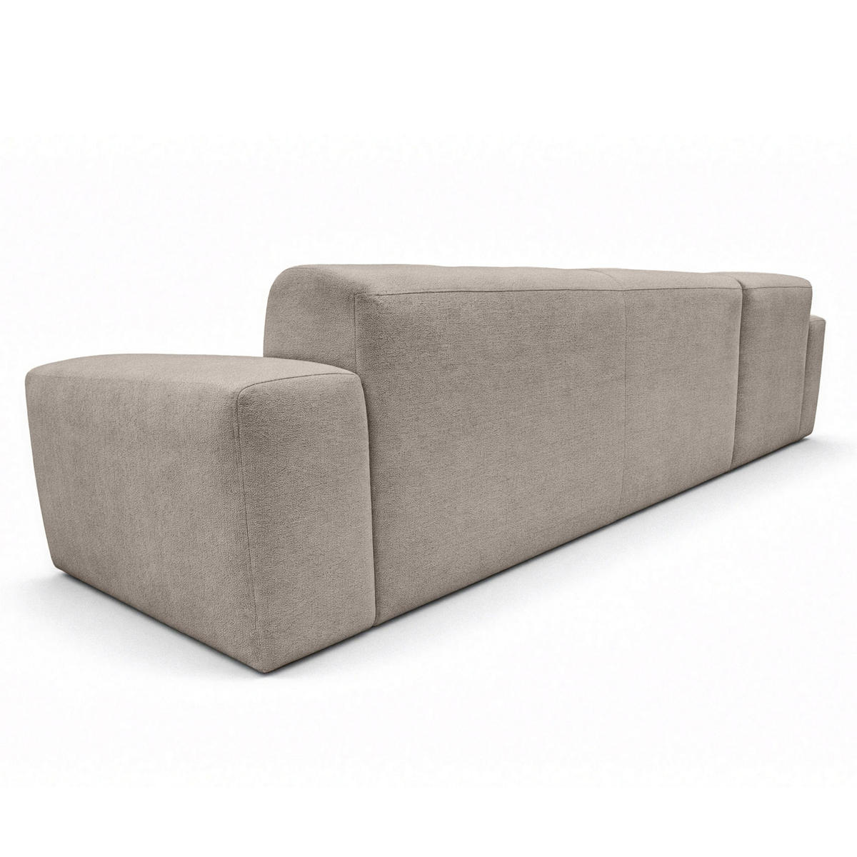 ECKSOFA L Form Corlu Beige 310/165/78 cm – stilvolle kleine Eckcouch Links - Beige/Schwarz, Kunststoff/Textil (310/165cm) - AX Living