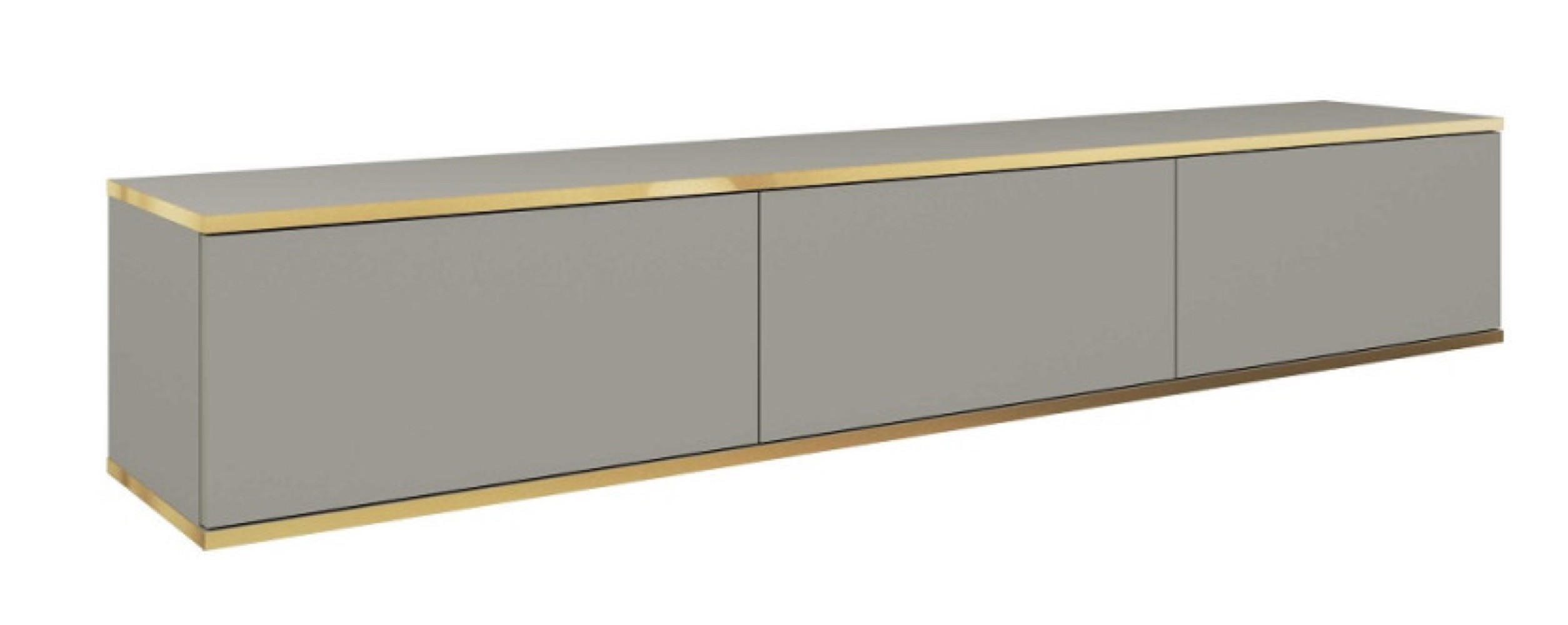 TV-LOWBOARD Grau POLO Hängend 175 cm 175x32x30 cm Aus Holzwerkstoff - Grau, Holzwerkstoff (175/30/32cm) - Sepro Meble