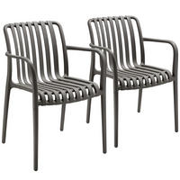 GARTENSTÜHLE Alcudia,54,5 x 58 x 80,5 cm, Belastbarkeit 120 kg,anthrazit - Anthrazit, Textil (54.5/80.5/58cm) - tectake