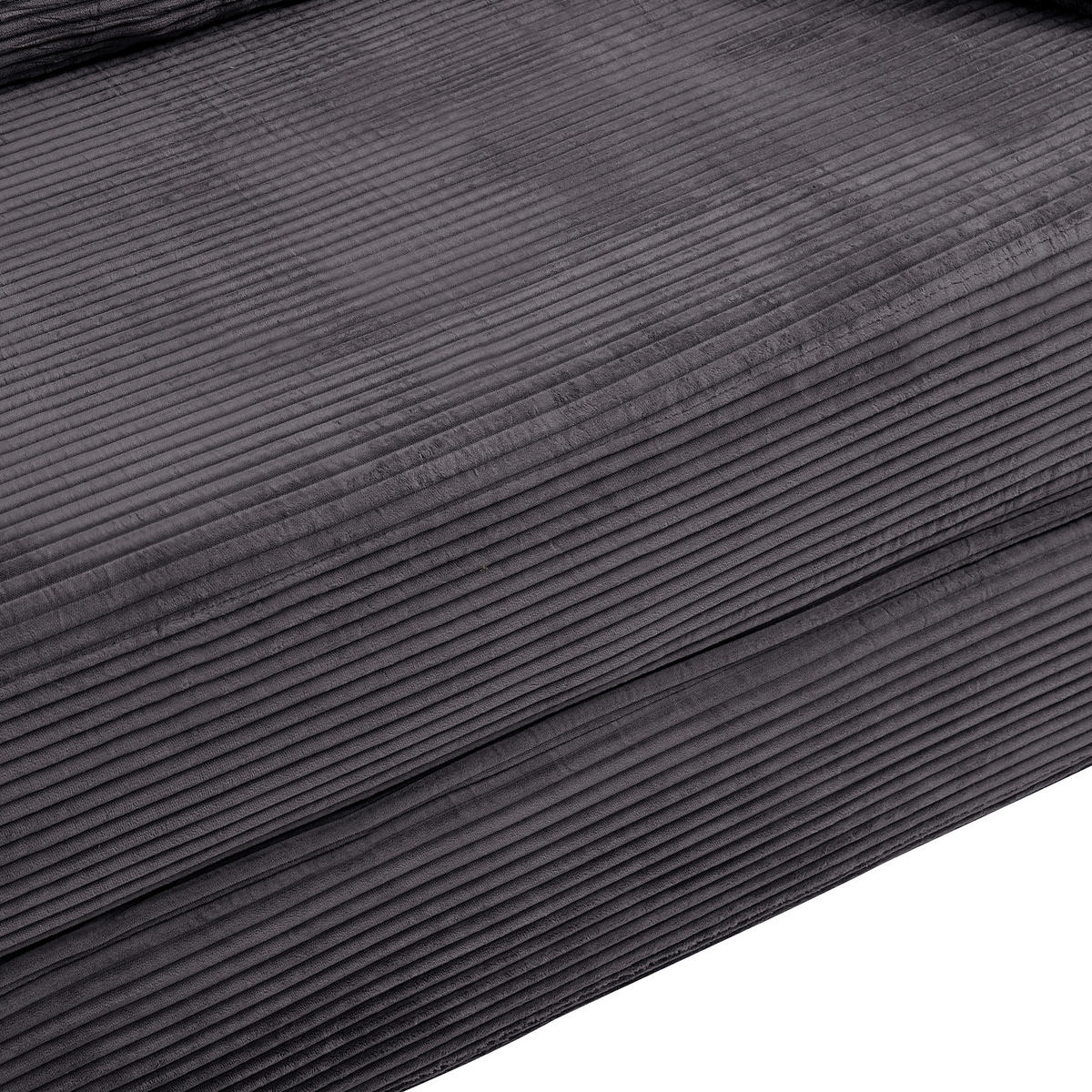 SCHLAFSOFA DE-33440 ovales Klappsofa-Bett mit 3 Kissen Schwarz - Schwarz, Textil (173/40/176cm) - ComfortXL