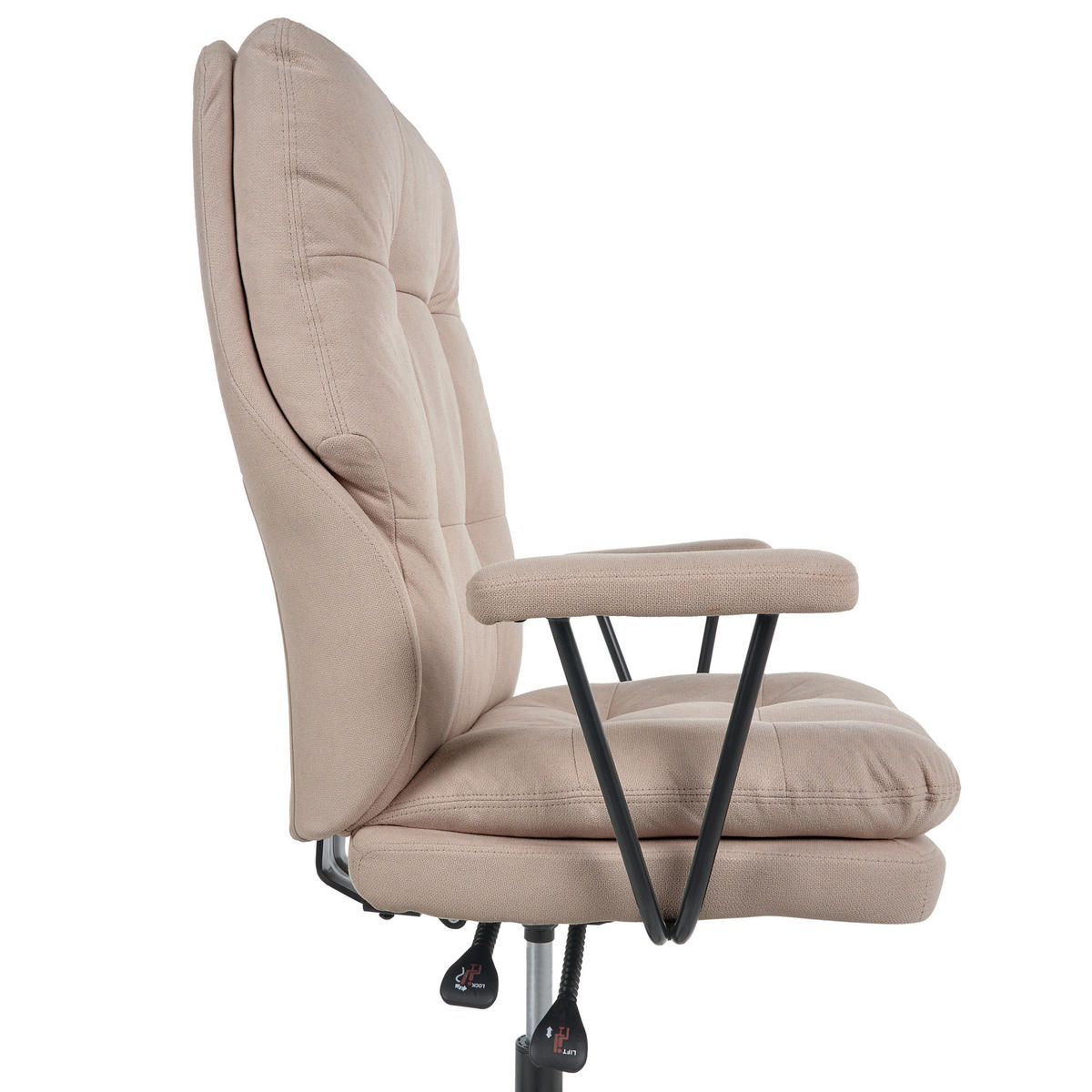 BÜROSTUHL Stoff Braun Melocush - Braun, Textil (75/106/66cm) - Beliani
