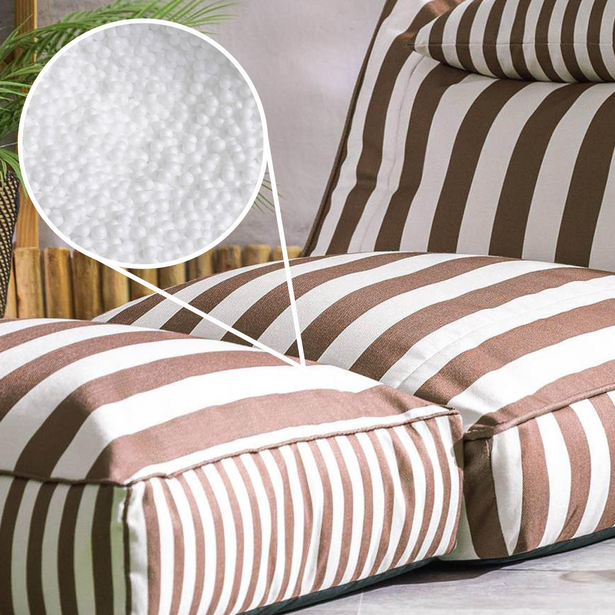 SITZSACK Outdoor mit Bodenkissen Nova - Braun, Textil (84/68/180cm) - icon