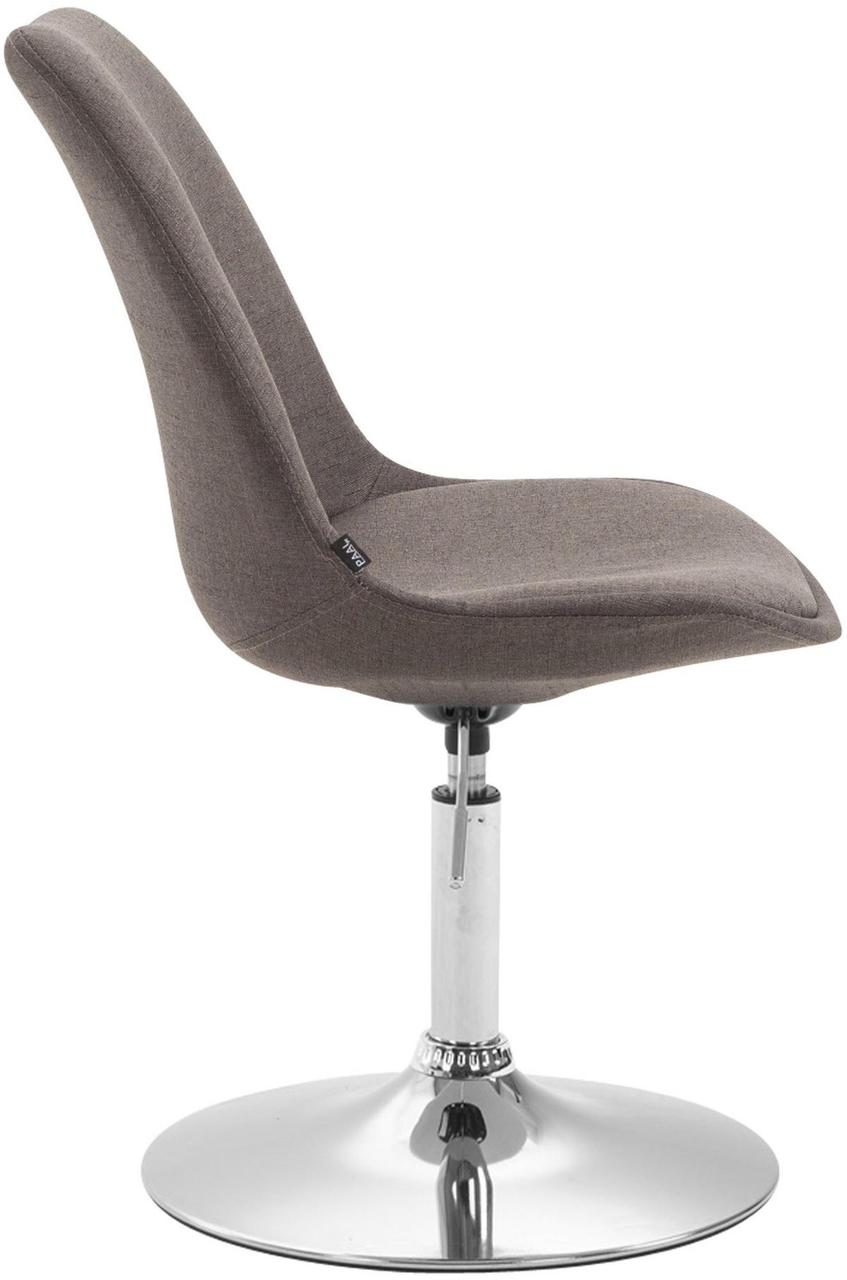 DREHSTUHL Stoff dunkelgrau - Chromfarben/Dunkelgrau, Textil/Metall (48/76/57cm) - CLP