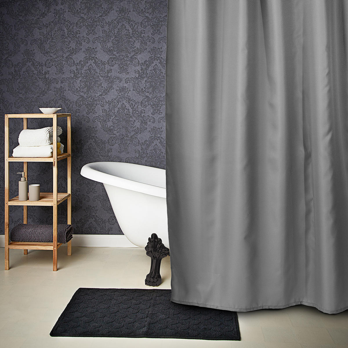DUSCHVORHANG Wet Wet Wet - Grau, Kunststoff (200/180cm) - Butlers
