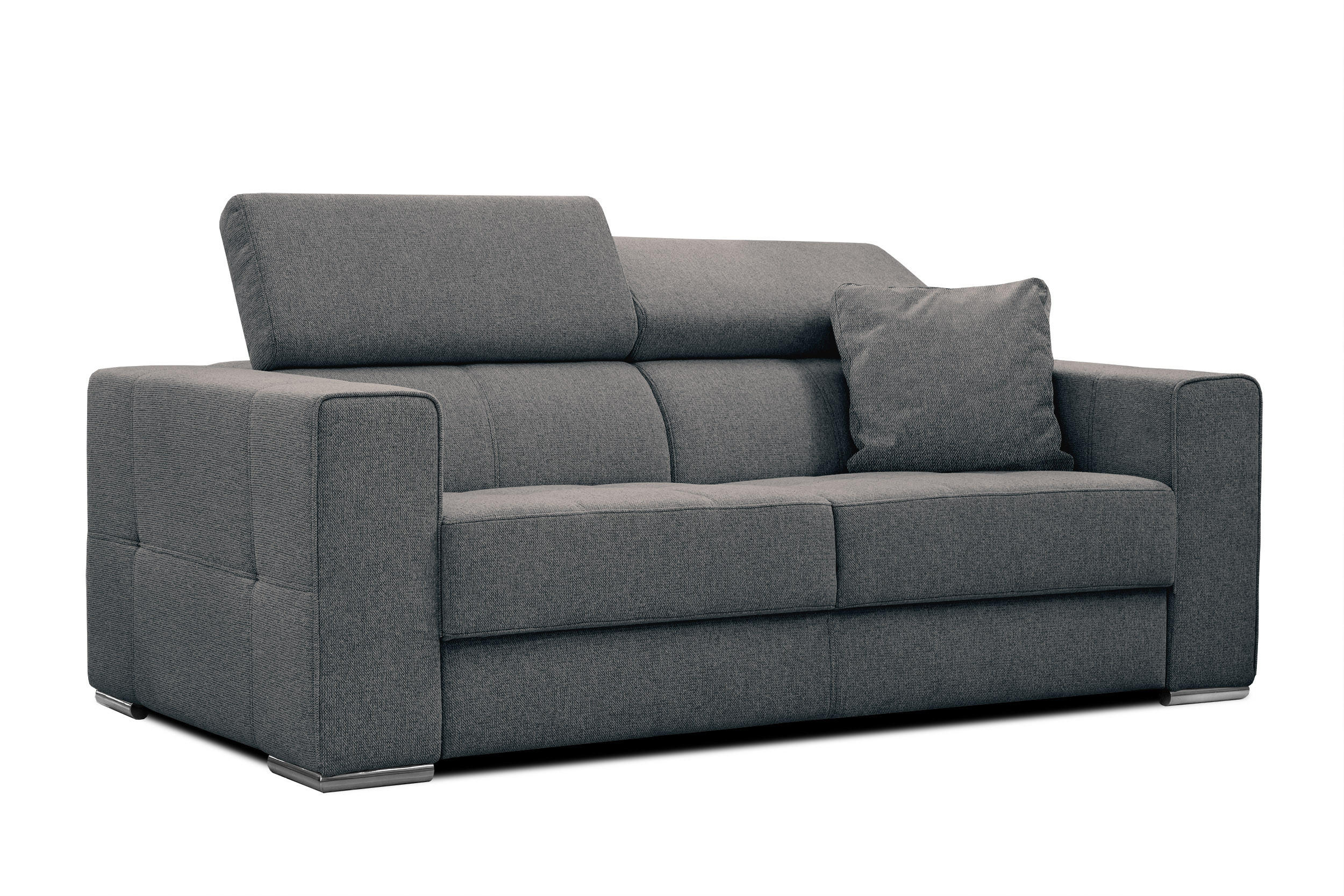 SOFA QUARTZ 3-Sitzer, dunkelgrau - Dunkelgrau, Holzwerkstoff/Textil (202/80/102cm) - Courtois Laville