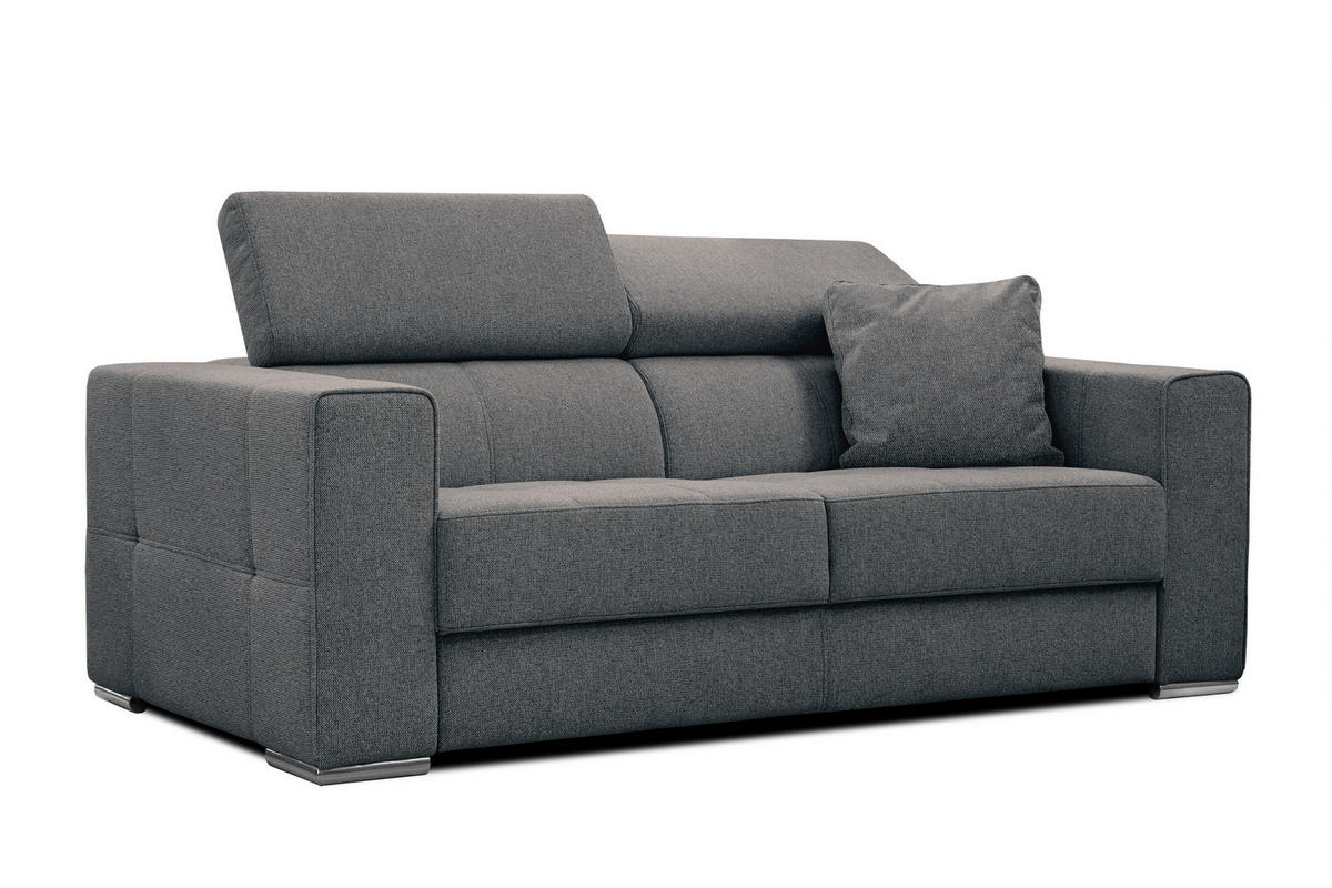SOFA QUARTZ 3-Sitzer, dunkelgrau - Dunkelgrau, Holzwerkstoff/Textil (202/80/102cm) - Courtois Laville